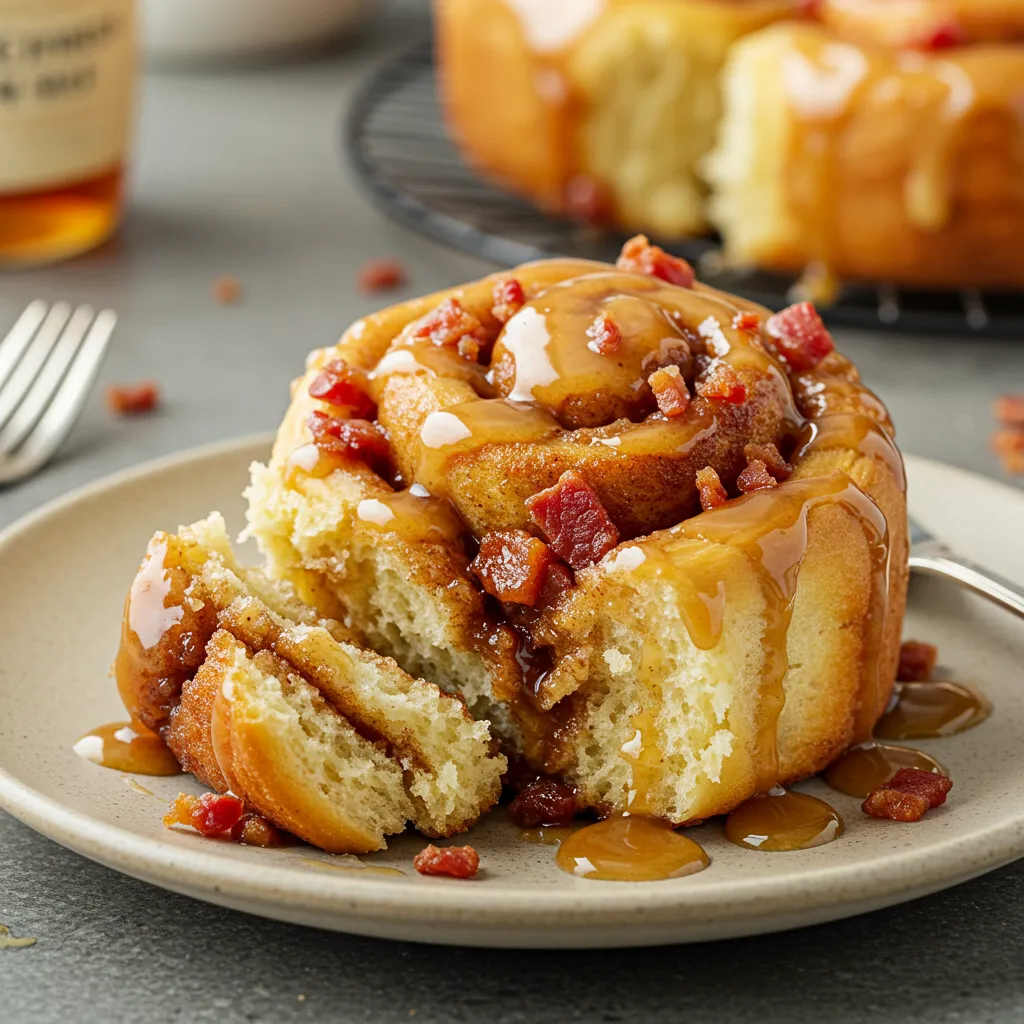Bourbon Maple Bacon Cinnamon Rolls: Ultimate Indulgent Breakfast Perfection - tertiary view
